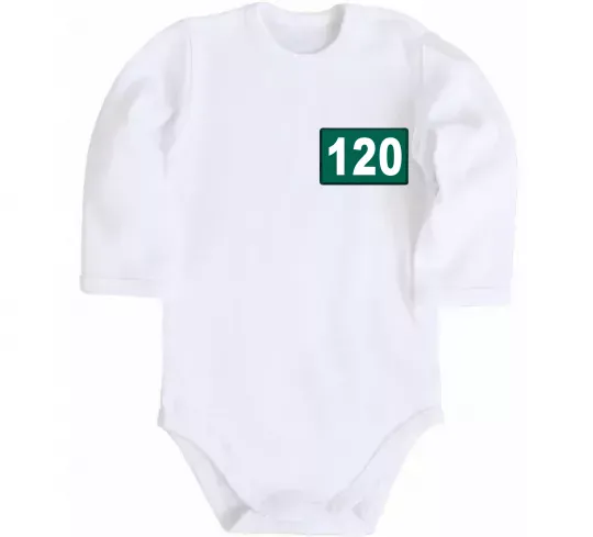 Детский боди Squid game 120 Белый фото