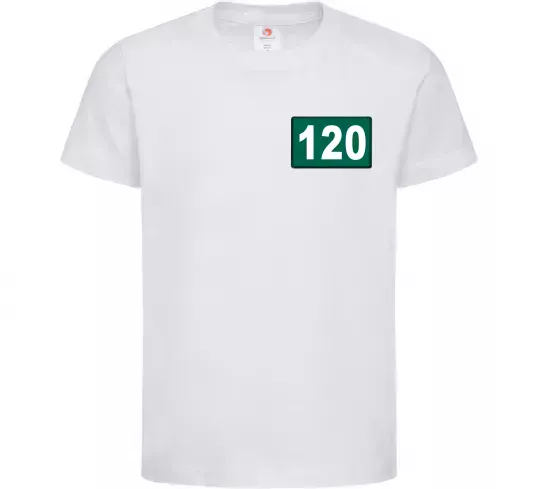 Дитяча футболка Squid game 120 Білий фото