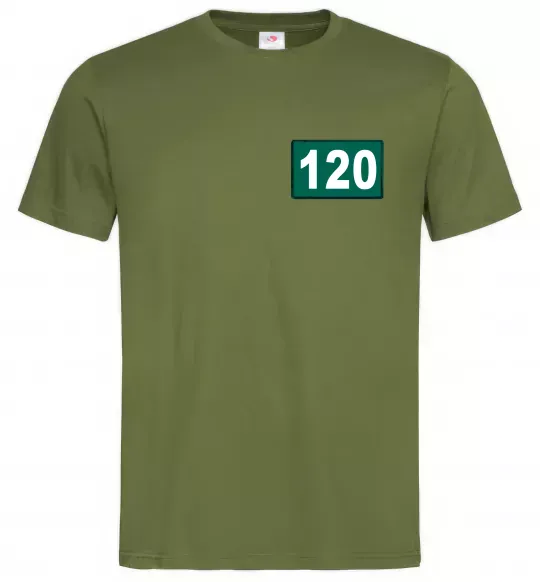 Чоловіча футболка Squid game 120 Оливковий фото