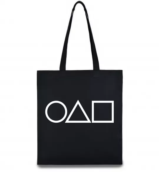 Еко-сумка Гра в кальмара фігури Чорний фото