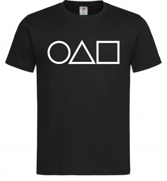 Мужская футболка Гра в кальмара фігури Черный фото