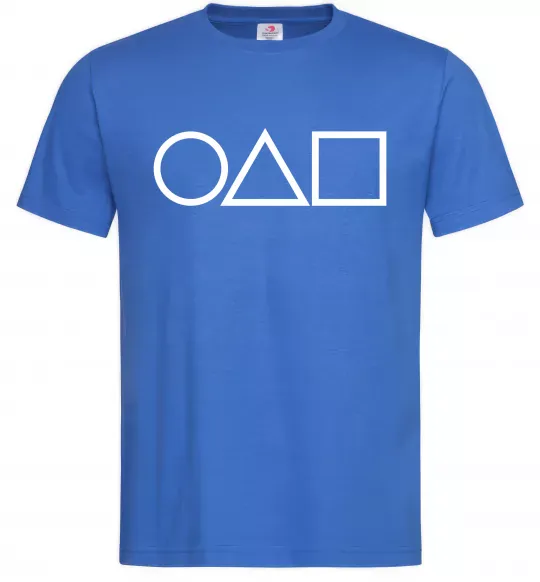 Мужская футболка Гра в кальмара фігури Ярко-синий фото