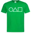 Мужская футболка Гра в кальмара фігури Зеленый фото