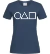 Женская футболка Гра в кальмара фігури Темно-синий фото