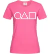 Женская футболка Гра в кальмара фігури Ярко-розовый фото