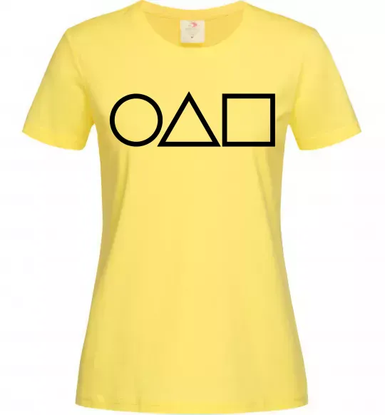 Женская футболка Гра в кальмара фігури Лимонный фото