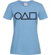 Женская футболка Гра в кальмара фігури Голубой фото