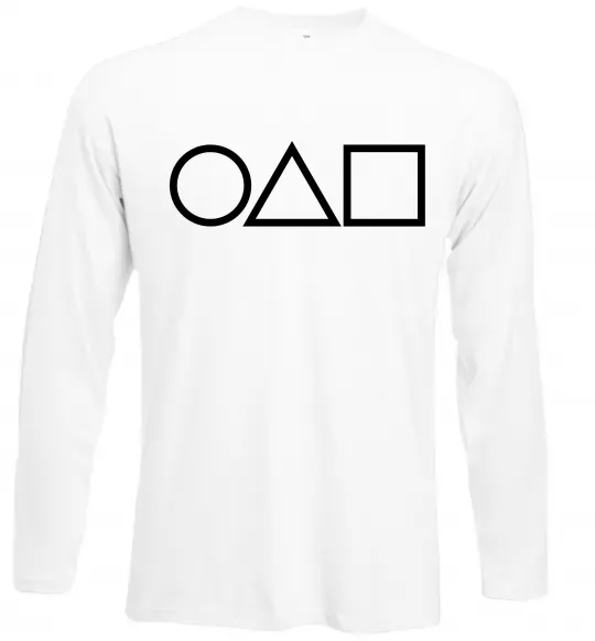 Лонгслів Гра в кальмара фігури Білий фото