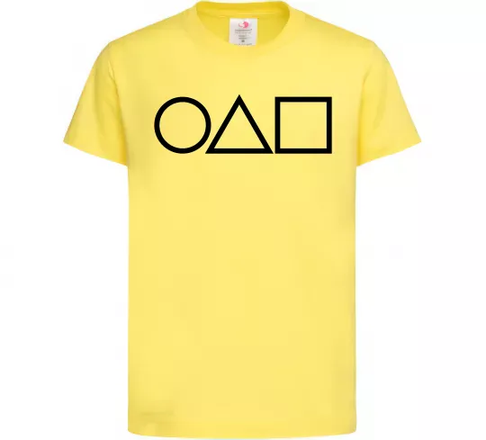 Детская футболка Гра в кальмара фігури Лимонный фото