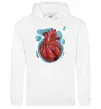 Мужская толстовка (худи) Basketball heart Белый фото