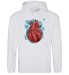 Женская толстовка (худи) Basketball heart Серый меланж фото