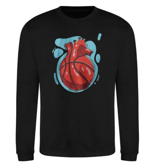 Свитшот Basketball heart Черный фото