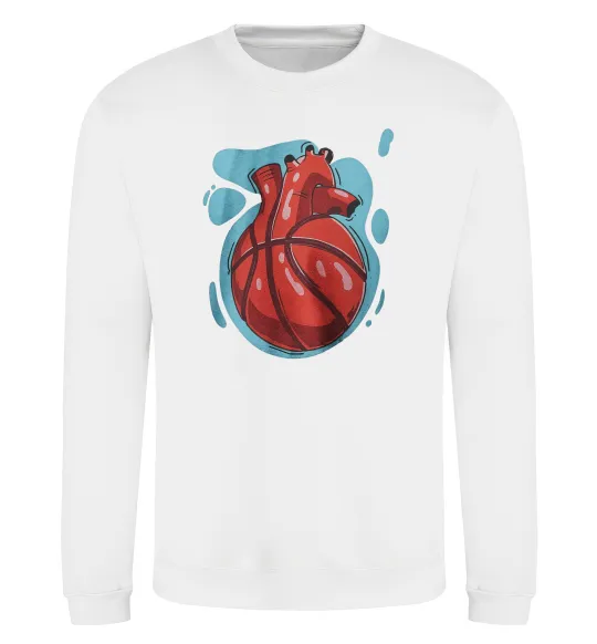 Свитшот Basketball heart Белый фото
