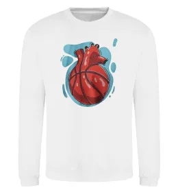 Свитшот Basketball heart Белый фото