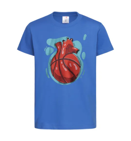 Дитяча футболка Basketball heart Яскраво-синій фото