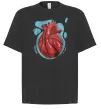 Футболка Оверсайз Basketball heart Черный фото