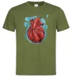 Чоловіча футболка Basketball heart Оливковий фото