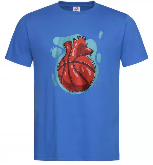 Чоловіча футболка Basketball heart Яскраво-синій фото