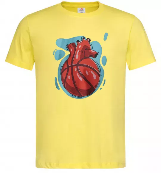 Чоловіча футболка Basketball heart Лимонний фото