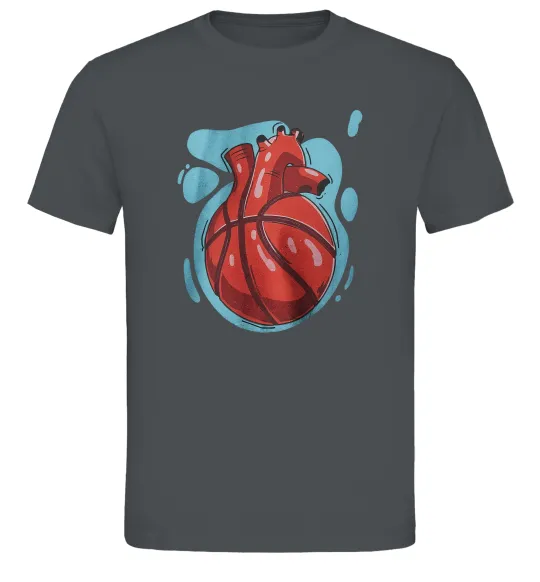Чоловіча футболка Basketball heart Графіт фото