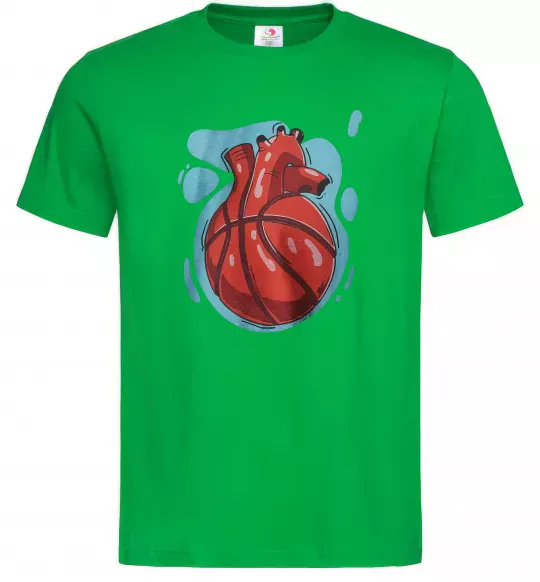 Чоловіча футболка Basketball heart Зелений фото