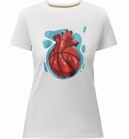 Жіноча преміум футболка Basketball heart
