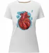 Женская премиум футболка Basketball heart Белый фото