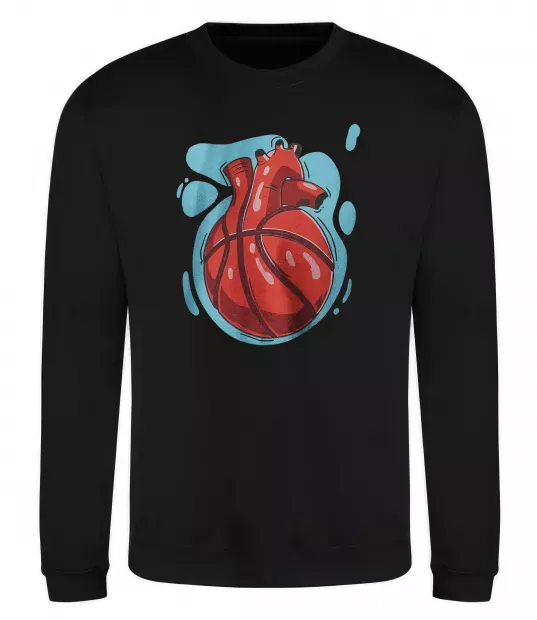 Світшот Basketball heart Чорний фото