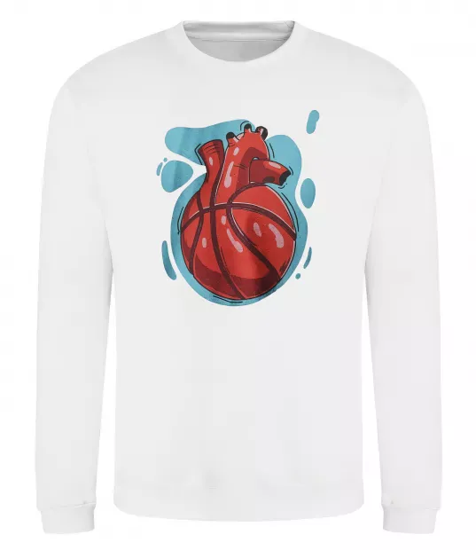 Світшот Basketball heart Білий фото