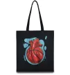 Еко-сумка Basketball heart Чорний фото