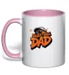 Чашка с цветной ручкой Basketball dad Нежно розовый фото