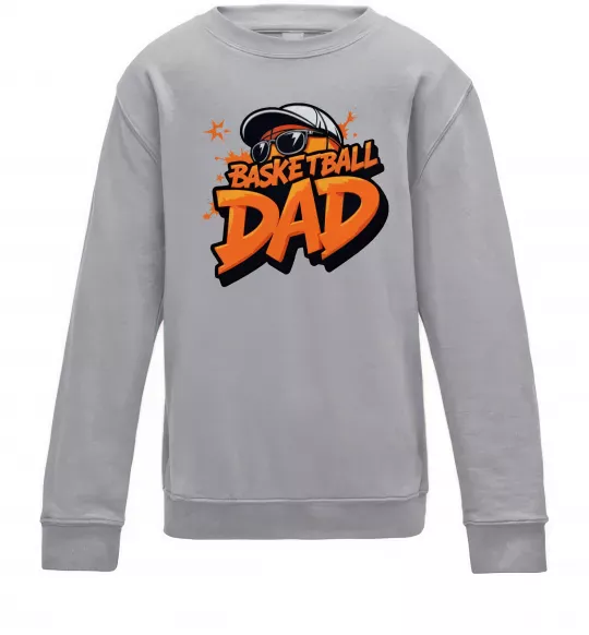 Детский Свитшот Basketball dad Серый меланж фото