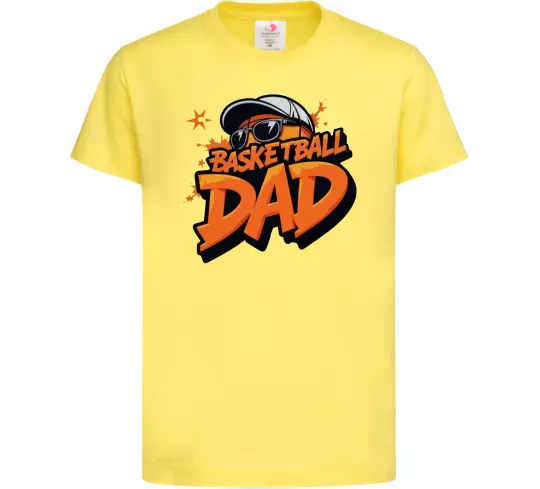 Дитяча футболка Basketball dad Лимонний фото