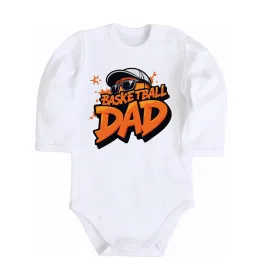 Детский боди Basketball dad Белый фото