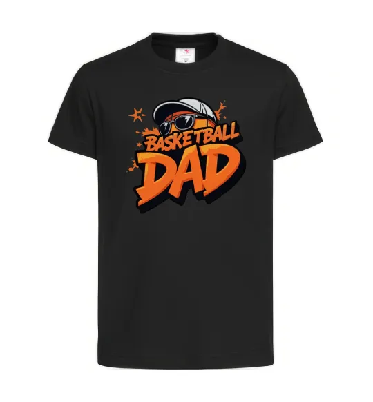 Детская футболка Basketball dad Черный фото