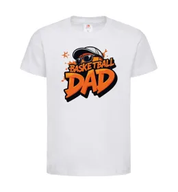 Дитяча футболка Basketball dad Білий фото
