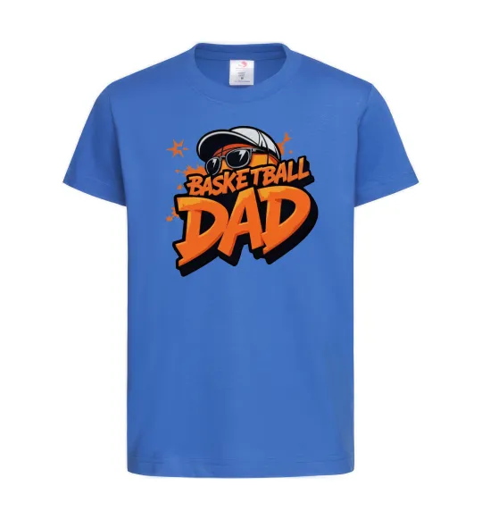 Детская футболка Basketball dad Ярко-синий фото