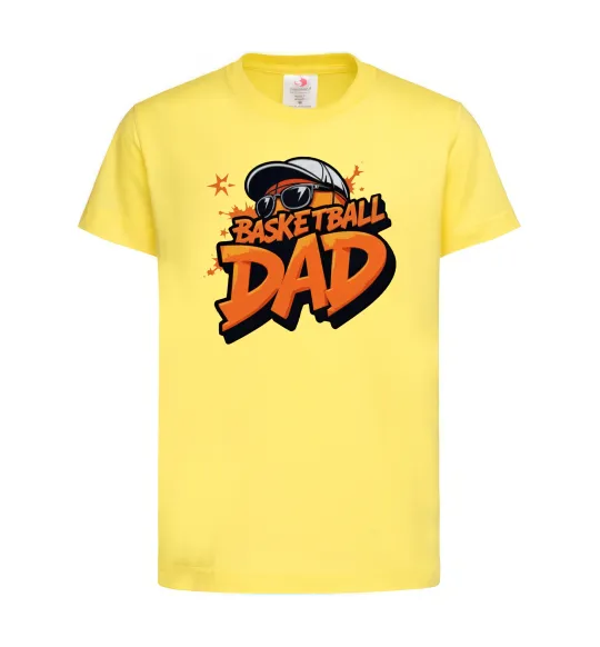 Детская футболка Basketball dad Лимонный фото