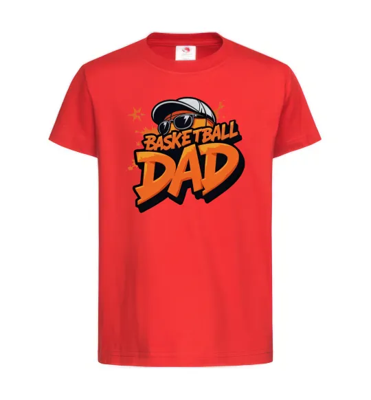 Детская футболка Basketball dad Красный фото