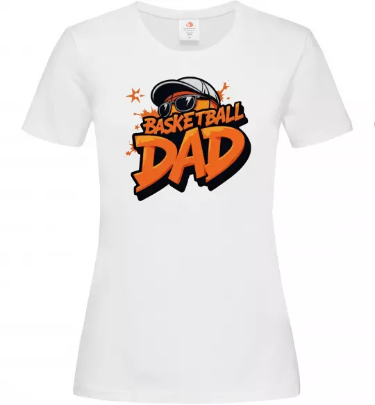 Женская футболка Basketball dad Белый фото