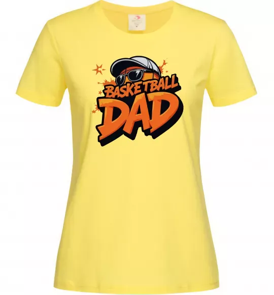 Женская футболка Basketball dad Лимонный фото