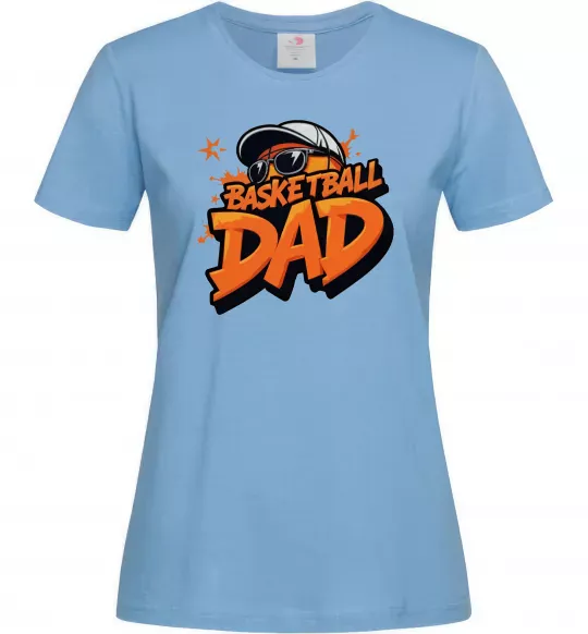 Женская футболка Basketball dad Голубой фото