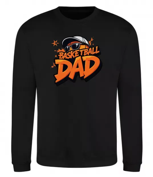 Свитшот Basketball dad Черный фото