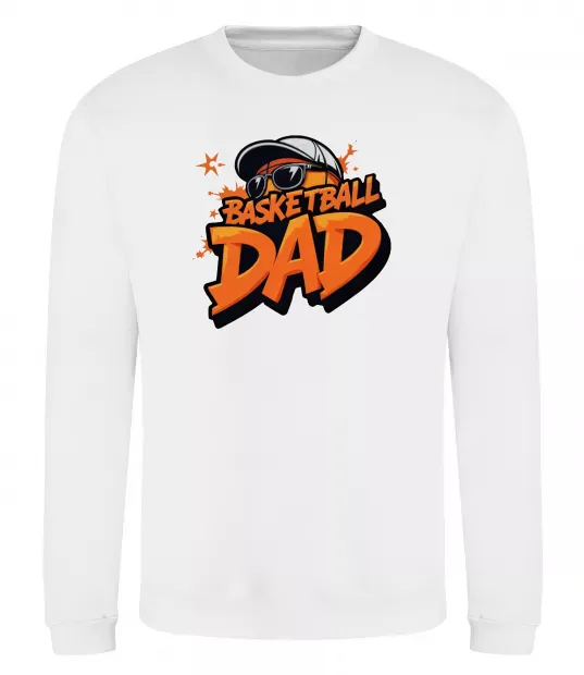 Свитшот Basketball dad Белый фото