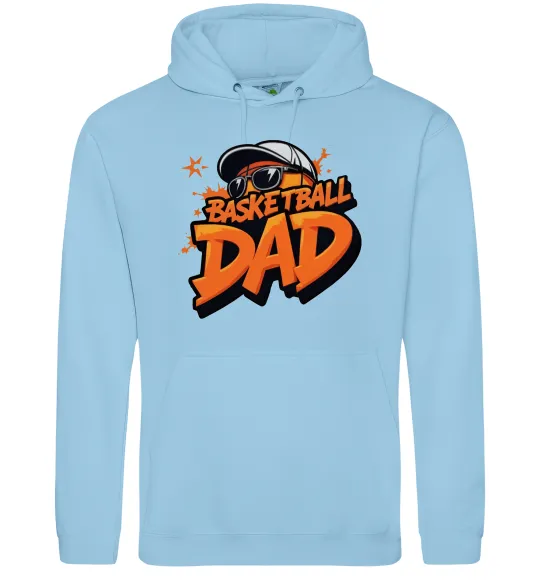 Мужская толстовка (худи) Basketball dad Голубой фото