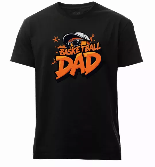 Чоловіча преміум футболка Basketball dad Чорний фото
