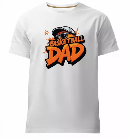 Чоловіча преміум футболка Basketball dad Білий фото