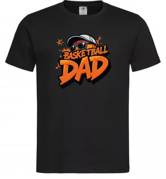 Мужская футболка Basketball dad Черный фото