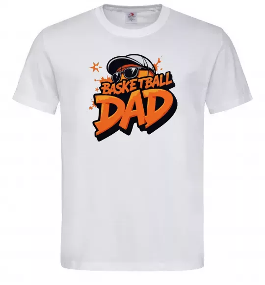 Мужская футболка Basketball dad Белый фото