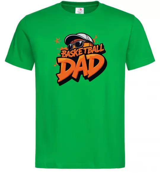 Мужская футболка Basketball dad Зеленый фото